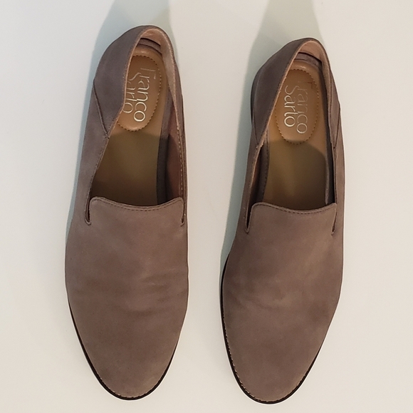 Franco Sarto Leather Suede Haylee Loafers Size 8 Light Brown Light Mocha - Picture 10 of 14